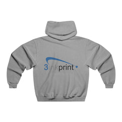 Premium Grey White Hoodie — Men's Branded Graphic Sweatshirt