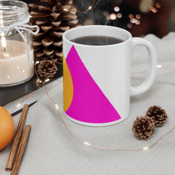 Ceramic Mug — Colorful Mid-Century Modern Coffee Cup (11 oz)